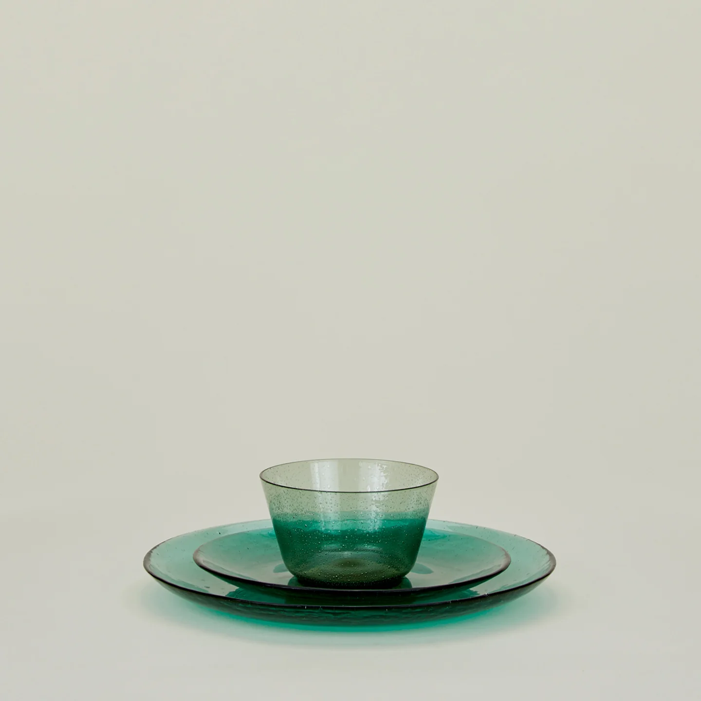 Glass Dinner Plate - Jade - Image 4