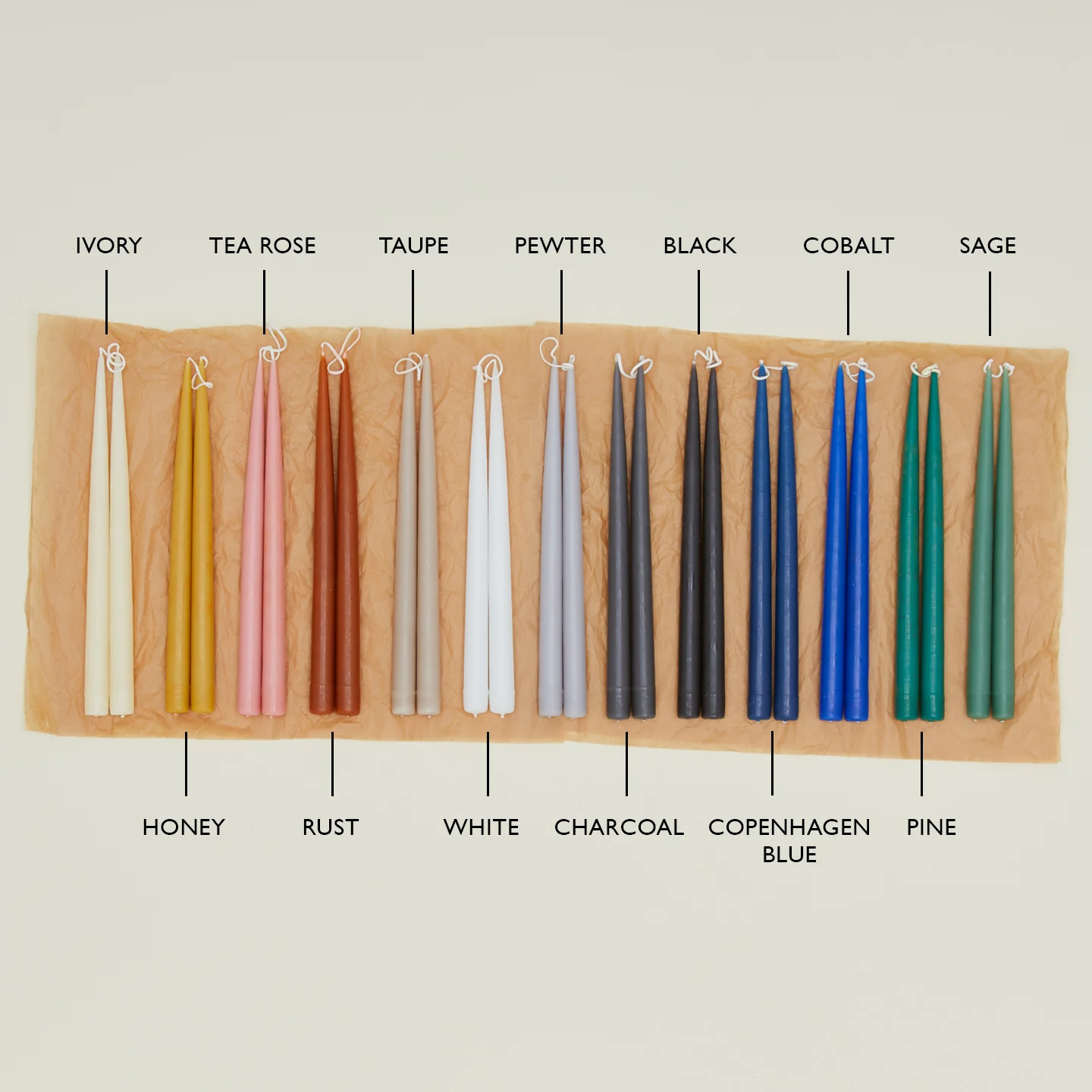 Hand Dipped Taper Set  - White - Image 5