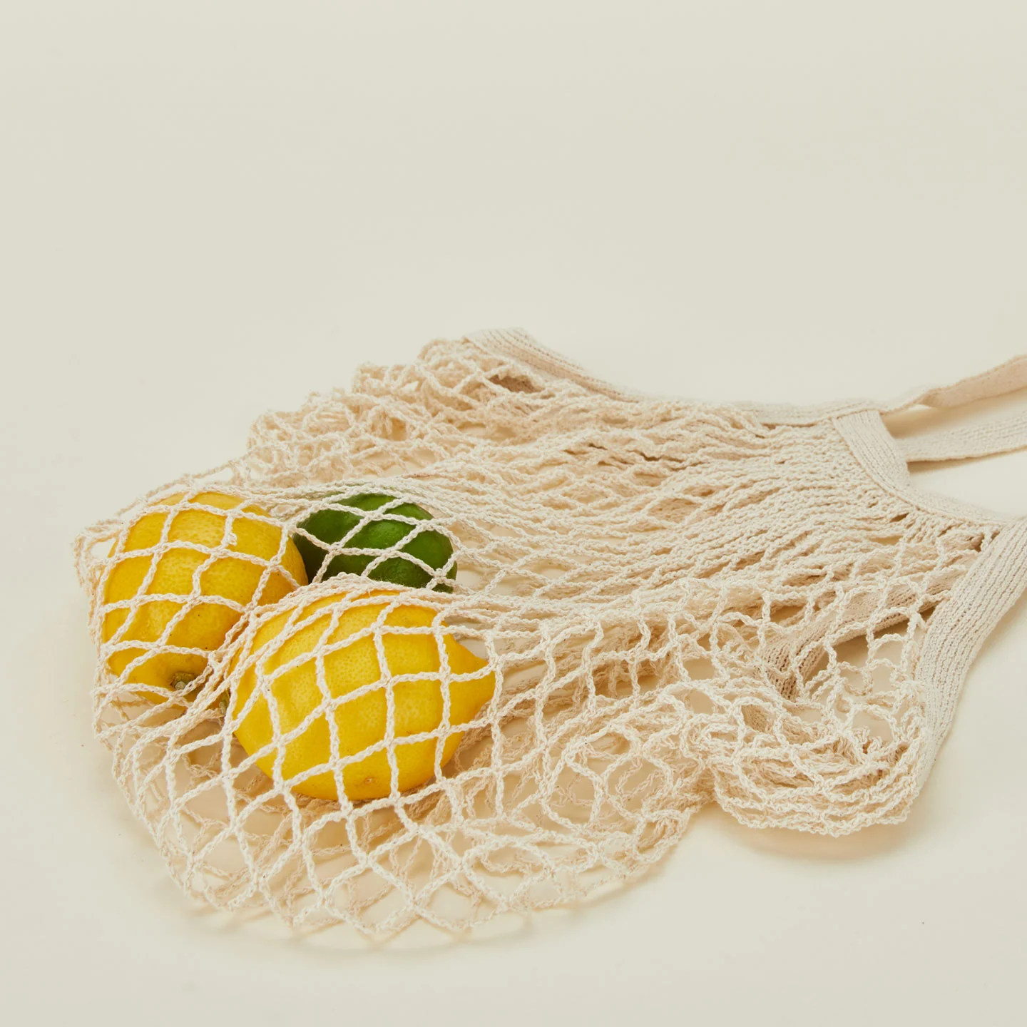 Reusable Mesh Cotton Grocery Bag - Natural - Image 3