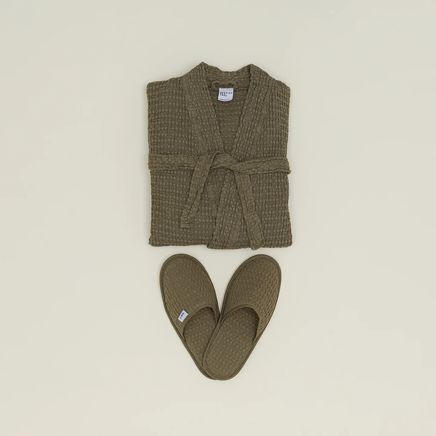 Simple Waffle Slippers - Olive - Image 3